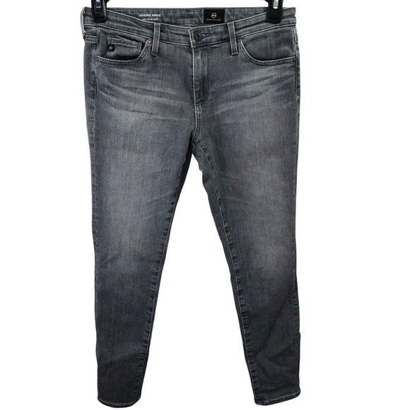 AG Adriano Goldshmied Jeans Womens 27R Grey Super Skinny Ankle Legging Mid-Rise - Picture 1 of 6